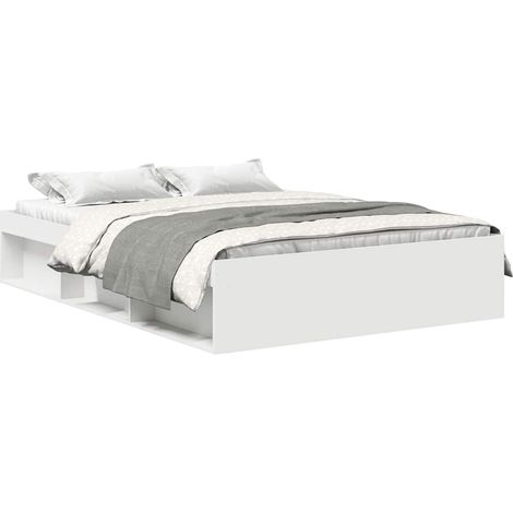vidaXL Bettgestell weiß 120x200 cm