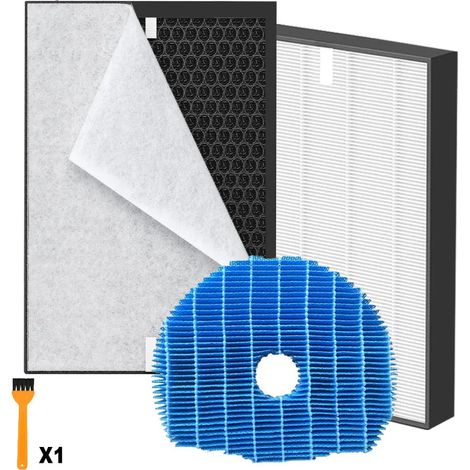 (1 kit et humidificateur) Filtre HEPA FZ-C70HFE Filtre à charbon FZ-C70DFE Compatible avec les purificateurs d'air Sharp KC-840E-W, KC-840E-B, KC-840E et KC-C70E (1/4)
