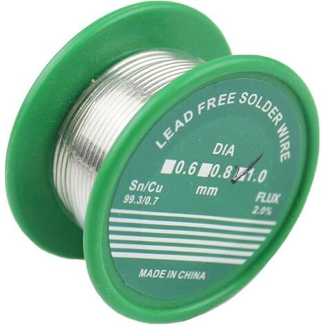 20g 1mm Fil à souder sans plomb Sn99.3 Cu0.7,noyau de flux en colophane,Colophane fil de soudure,Bobine d'étain à souder,pour la soudure électrique
