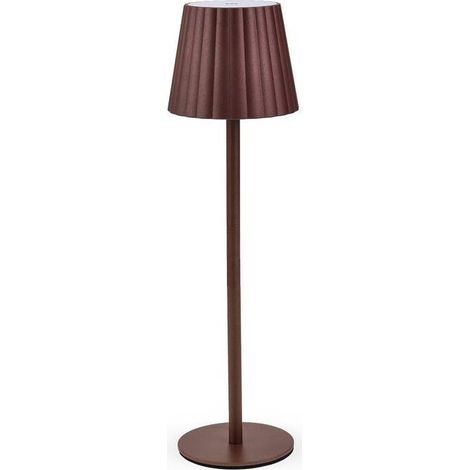 LAMPADA LED RICARICABILE DA TAVOLO AURORA RUGGINE - 12 pezzi