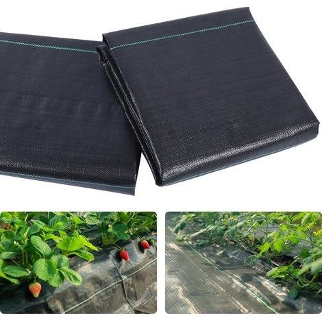 Toiles de Paillage, Toile Anti-Mauvaises Herbes, Géotextile 90 g/m², Bache Jardin Anti Mauvaise Herbes, Anti-UV, Perméable Résistant à la Déchirure (1x5M) (1/5)