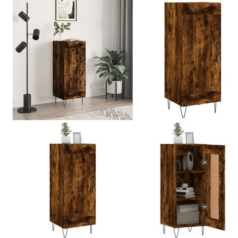 Sideboard Räuchereiche 34,5x34x90 cm Holzwerkstoff - Schreibtisch - Regal - Wohnzimmermöbel - Holzmöbel - Sideboard - Home & Living (1/5)