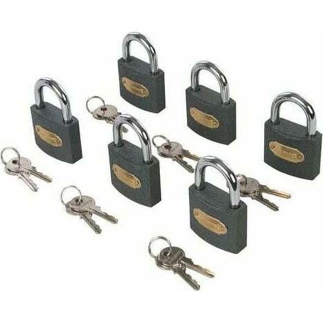 (6pcs)Lot de 6 cadenas en fer à clés identiques - 50 mm (1/4)