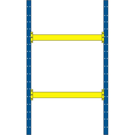BRB Palettenregal mit 2 Paar Tragbalken, Stecksystem, erweiterbar, HxBxT 3500x2025x1100 mm