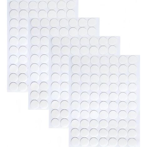 Pastilles adhésives double face, 300 pièces, transparentes, rondes, imperméables, forte adhérence, sans résidus, polyvalentes (1/5)