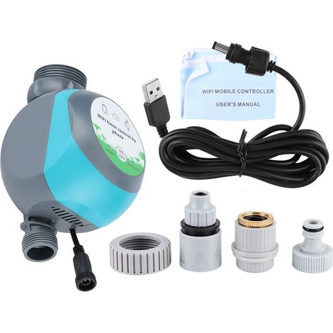 Programmateur d'arrosage WiFi Contrôleur intelligent Étanche Plastique Durables pour Jardin Pelouse Balcon Télécommande via App (1/5)