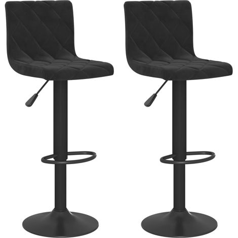 Maison Exclusive - Barhocker 2 Stk. Schwarz Samt