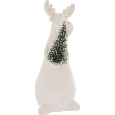 Renna in ceramica h21,5 - Feeric lights & christmas