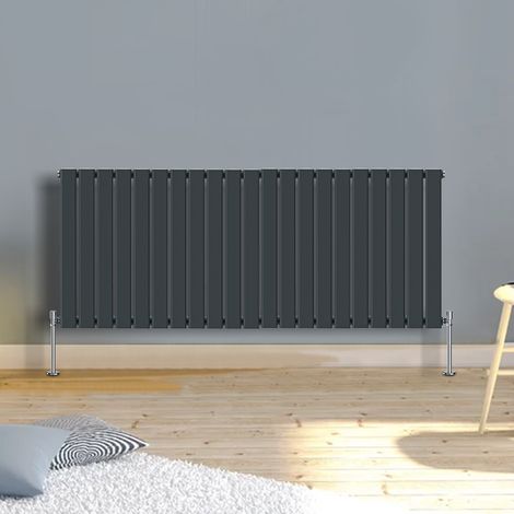 Warmehaus Horizontal Radiator Flat 600 x 1430mm Single Anthracite (1/5)