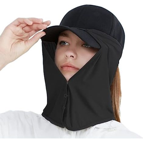 Drapé Visage-Cou Protection UV - UPF 50+ - Maille Respirante - Pour Activités Extérieures - 1 Pièce (1/5)