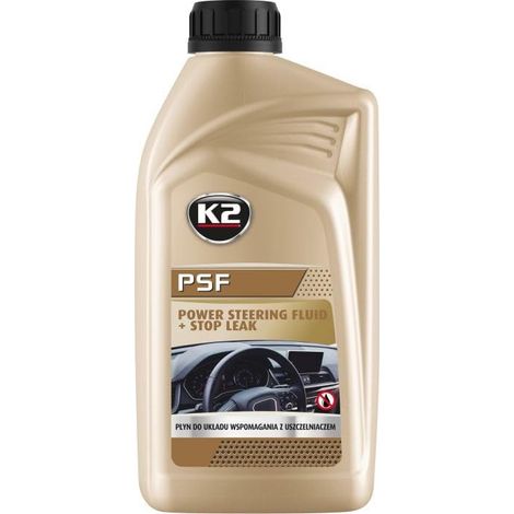 K2 PSF Tapafugas Stop Leak - Líquido Sintético con Sellador para Dirección Asistida, Elimina Fugas, Compatible con Sistemas Antiguos y Modernos, 1L