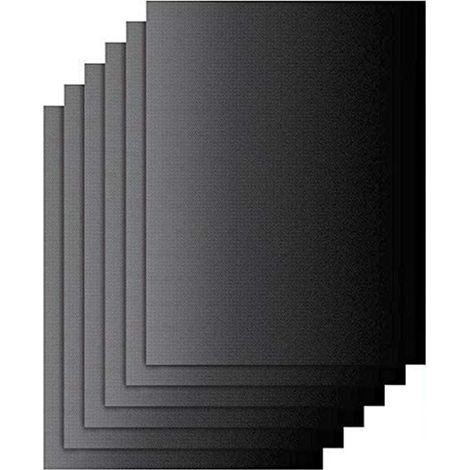Tapis De Cuisson - Fibre De Verre Revêtu De Téflon - 33 X 40 Cm - Four Micro-ondes Barbecue - Lot De 6
