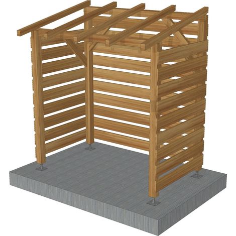Module Kit Bûches 2m - Non-couvert - Cl3 Marron (1/4)