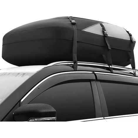 Sac de toit étanche pour voiture – 2 sangles 6 crochets cadenas – Dimensions : 147 x 110 x 43 cm – Pliable 30 x 20 x 36 cm (1/2)