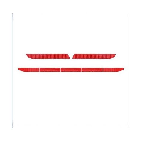 Lot de 5 autocollants réfléchissants universels pour bord de portière de voiture, camion, SUV, autocollant anti-collision rouge pour coffre, pare-chocs, anti-rayures, autocollant réfléchissant (1/5)