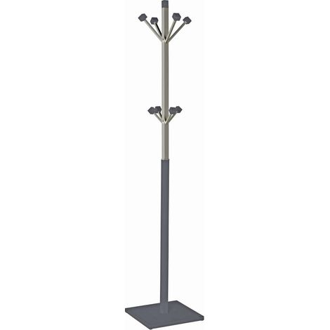 Perchero mod. 429 moderno herrajes cromo satinado lacado azabache, 180 cm(alto)34 cm(ancho)34 cm(largo) (1/2)