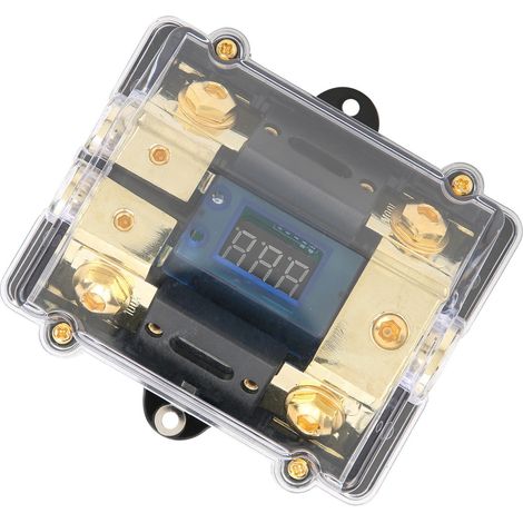 Porte-fusible universel pour voiture, 100 A, avec LED numérique, 1 entrée, 2 sorties, pour amplificateur audio. (1/5)