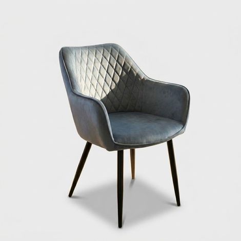 Sillón moderno de terciopelo con reposabrazos Candy