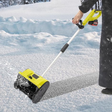 Chasse - neige alimenté par batterie 1200w, chasse - neige alimenté par batterie 2200r / min, batterie au lithium 4.0ah, souffleuse à neige électrique sans fil à haute efficacité au lithium