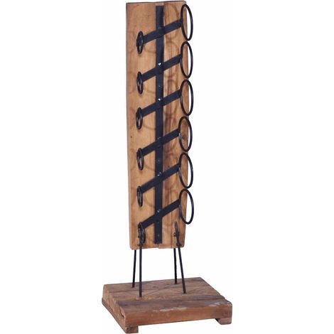 Cantinetta per 6 Bottiglie 35x35x100 cm in Legno di Teak vidaXL