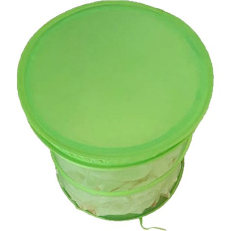 Panier à linge sale en tissu mesh respirant, pliable pour chambre et dortoir (1/5)