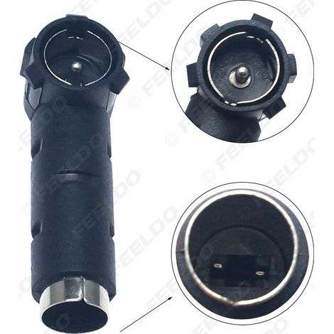 Adaptateur d'antenne autoradio DIN femelle vers ISO mâle, câble adaptateur pour antenne audio