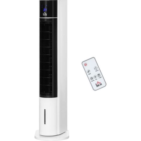Ventilateur rafraîchissant évaporatif 3 modes 3 vitesses minuterie oscillation télécommande blanc (1/5)