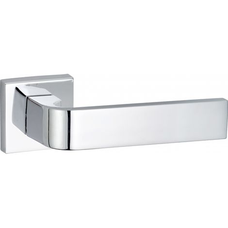THIRARD - Paire de béquilles Monza pour porte, carré 7mm, chromé brillant - THIRARD (1/5)