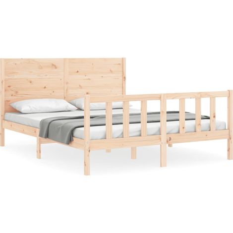 Maison Exclusive - Massivholzbett ohne Matratze 160x200 cm Kiefer