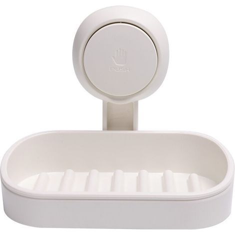 Porte-savon à ventouse, sans perçage, réutilisable, Installation en 1 seconde, porte-savon de douche, mur de douche en carrelage, support étanche pour salle de bain (1/4)