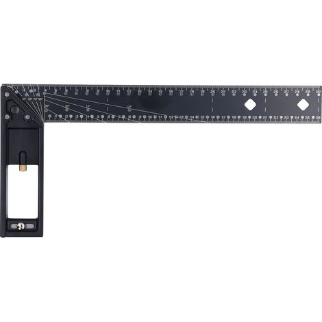 Regla de medición multiángulo profesional, herramienta de medición de ángulo recto universal de 45°/90°, precisión, 30,5 cm (12 pulgadas). (1/5)