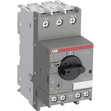 Disjoncteur moteur MS116 20.00 à 25.00A-Img 375.0A-10Ka+1No+1NF 1SAM250005R1014 ABB H440563