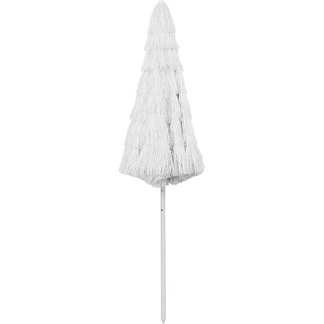 vidaXL Sombrilla de playa Hawaii blanco 300 cm (1/2)