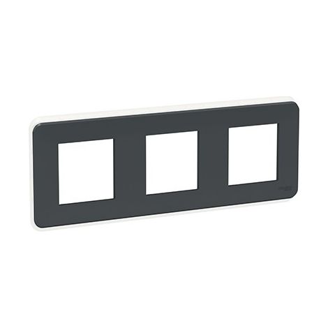 Plaque de finition UNICA Pro anthracite 3 postes - SCHNEIDER ELECTRIC - NU400654