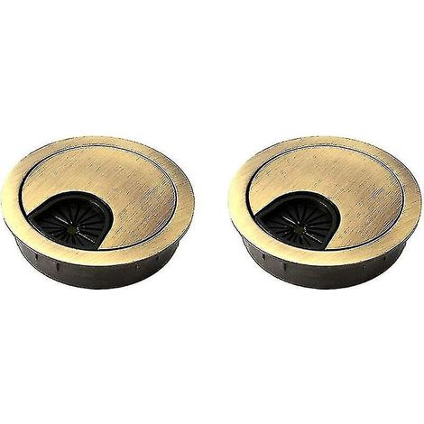 Noble 60-mm-Kabelmanagement-Komponenten  Kabelabdeckung für Schreibtische und Arbeitsplatten  Material: Zinklegierung (Bronze)