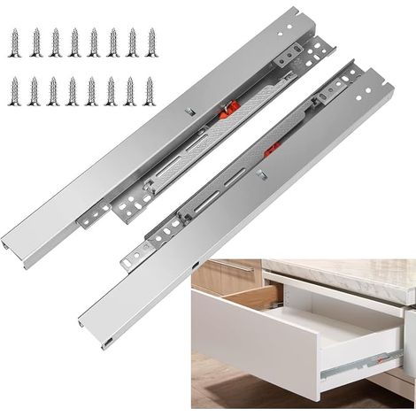 1 Paire 500mm Glissiere pour Tiroir Charge Lourde – Charge 40kg (1/5)