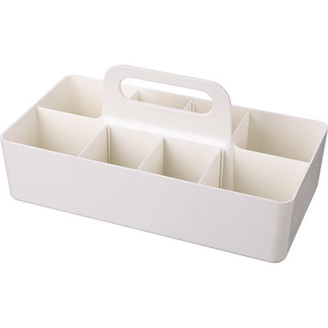 Panier de rangement,panier en plastique empilable et portable(avec poignée),panier de nettoyage,boîte de rangement pour salle bain (1/5)