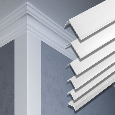 2 Meter Winkelleiste PVC Kunststoff Effector F Profile: 40x40mm - F22 (1/2)