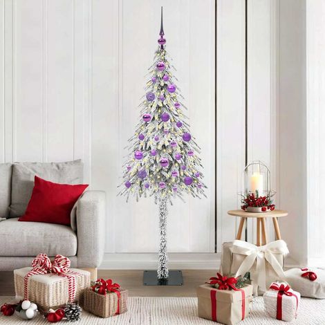 vidaXL Árbol de Navidad White 150 cm PE y Acero (1/4)