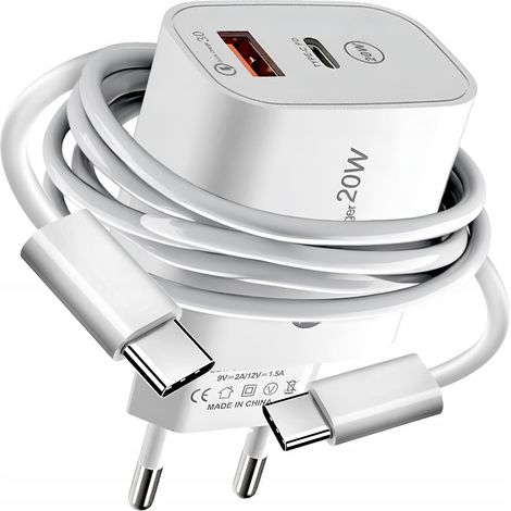 Netzteil + USB-Typ-C-Kabel, 20-W-Schnellladung (1/5)