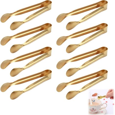 Ensemble de Pinces en Acier Inoxydable pour Glaçons, Mini Pinces à Apéritifs, Pince a Sucre Glace Mini, pour les Bars, Mariages Fêtes, Cuisines, Buffet Grill