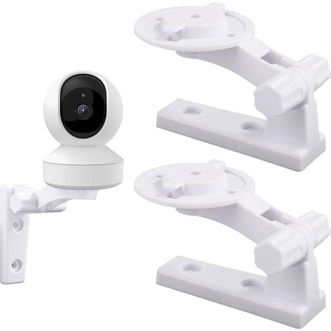 2 Pièces Support Mural Caméra Compatible avec Reolink E1 / E1 Pro, Support Mural Caméra Blanc Support Caméra Plafond Réglable pour Mercury TPLINK, 4 Bouchons en Caoutchouc 4 Vis (1/5)