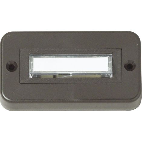 Heidemann Klingelplatte Kunststoff braun mit Namensschild 43x81x16mm 1-reihig