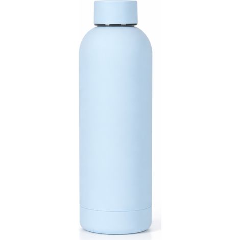 Botella térmica de acero de 500 ml para bebidas frías y calientes, color azul. (1/5)