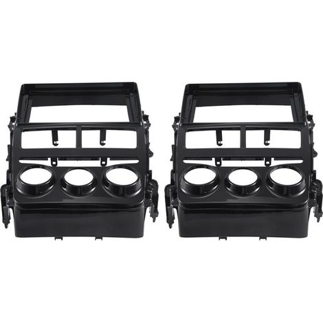 Adaptateur de cadre de carénage pour autoradio 2x2 DIN et kit de panneau de montage pour lecteur DVD à écran 9 pouces pour Toyota Vios/Yaris (modèles conduite à droite 2018-2020)