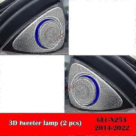 Pour Mercedes-Benz Classe C/GLC W205 X253 Coupé et AMG : éclairage d'ambiance couleur pour portières, haut-parleurs, tweeters, gicleurs de tableau de bord, aérateurs et éclairage de pieds (réf. 641724 (1/5)