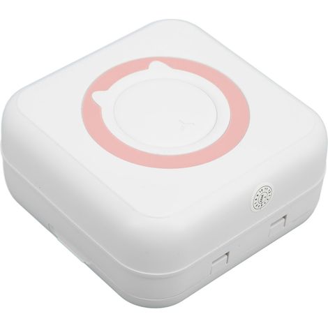 Imprimante de poche sans encre, mini, portable, Bluetooth, thermique, correction d'erreurs, étiquettes photo, notes d'étude, mémo, rose