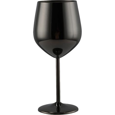Verre A Vin En Acier Inoxydable 304 - Capacite 530 Ml - Tige Longue - Base Large - Pour Restaurant Et Extérieur - 1 Pièce (1/4)