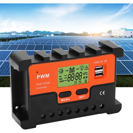12V/24V 20A Solarladeregler mit automatischer Identifizierung für Wohnmobile/Boote mit 2 x 5V USB-Ausgängen (Neutrale Bedienungsanleitung, Parameter abhängig von System- und Produktspezifikationen) (1/5)