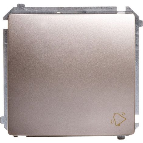 Bot贸n pulsador b谩sico Simon /Timbre/, conectores r谩pidos, acabado satinado BMD1.01/29